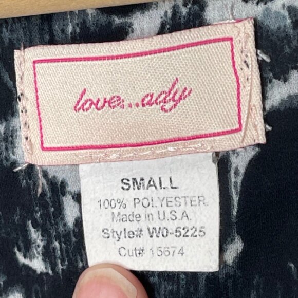 LOVE...ADY | Black & White Back Cutout Mini Sheath Dress | Size S - Picture 8 of 10